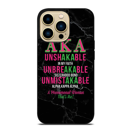 ALPHA KAPPA ALPHA BLACK MARBLE iPhone 14 Pro Max Case Cover