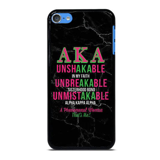 ALPHA KAPPA ALPHA BLACK MARBLE iPod Touch 7 Case Cover
