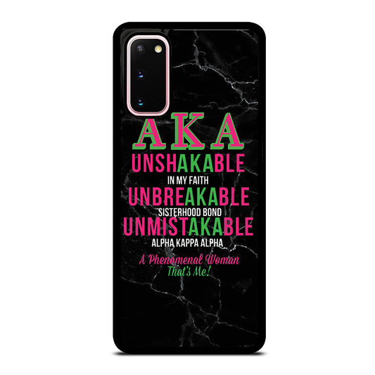 ALPHA KAPPA ALPHA BLACK MARBLE Samsung Galaxy S20 Case Cover