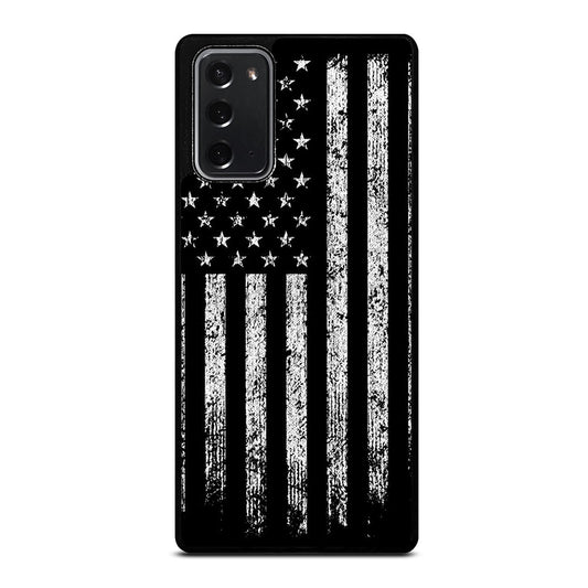 AMERICAN FLAG BLACK AND WHITE Samsung Galaxy Note 20 Case Cover