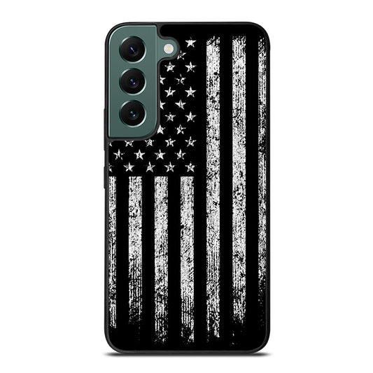 AMERICAN FLAG BLACK AND WHITE Samsung Galaxy S22 Case Cover