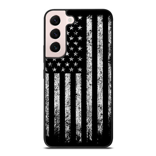 AMERICAN FLAG BLACK AND WHITE Samsung Galaxy S22 Plus Case Cover