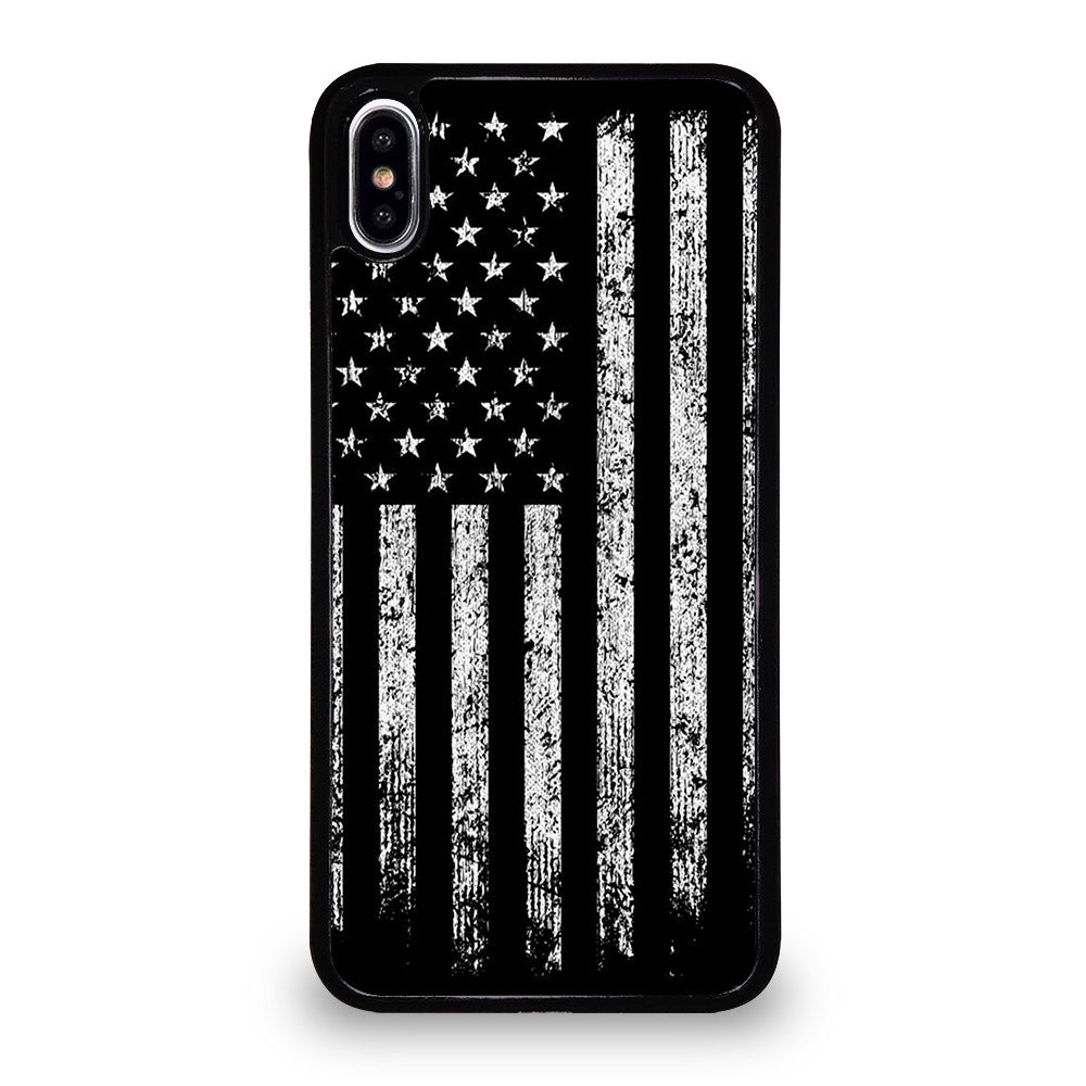 AMERICAN FLAG BLACK AND WHITE iPhone XS Max Case Cover
