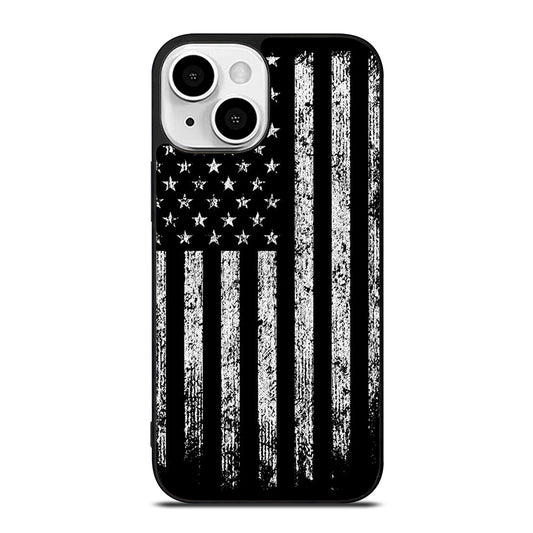 AMERICAN FLAG BLACK AND WHITE iPhone 13 Mini Case Cover