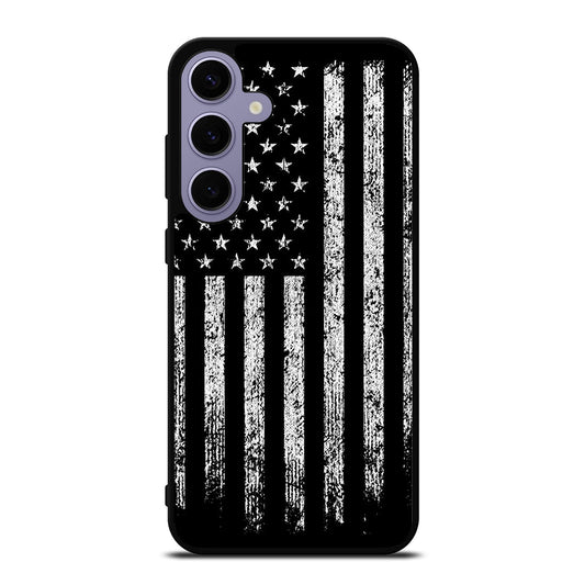 AMERICAN FLAG BLACK AND WHITE Samsung Galaxy S24 Plus Case Cover