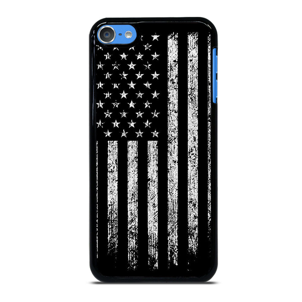 AMERICAN FLAG BLACK AND WHITE iPod Touch 7 Case Cover