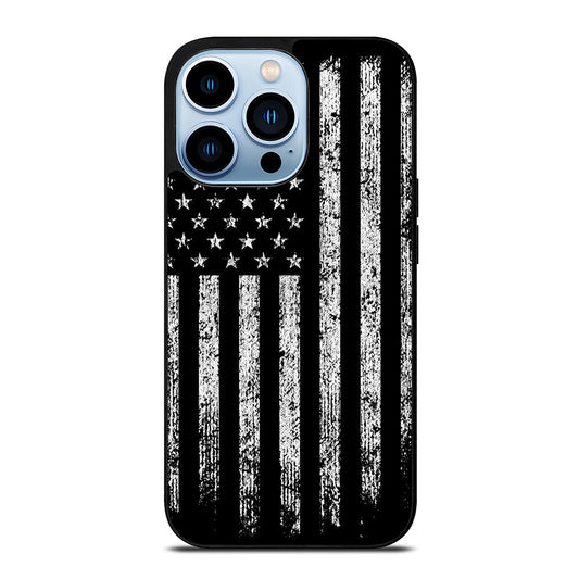 AMERICAN FLAG BLACK AND WHITE iPhone 13 Pro Max Case Cover