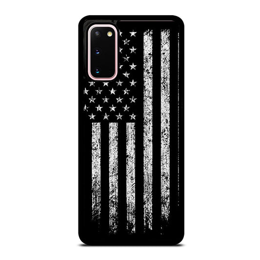 AMERICAN FLAG BLACK AND WHITE Samsung Galaxy S20 Case Cover