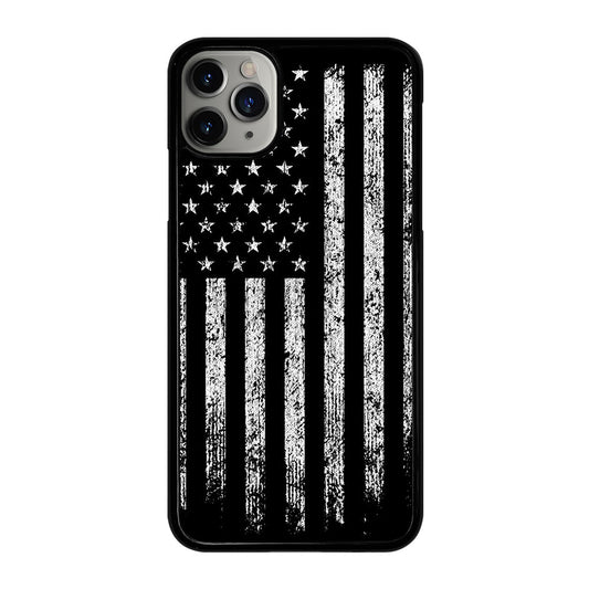 AMERICAN FLAG BLACK AND WHITE iPhone 11 Pro Max Case Cover