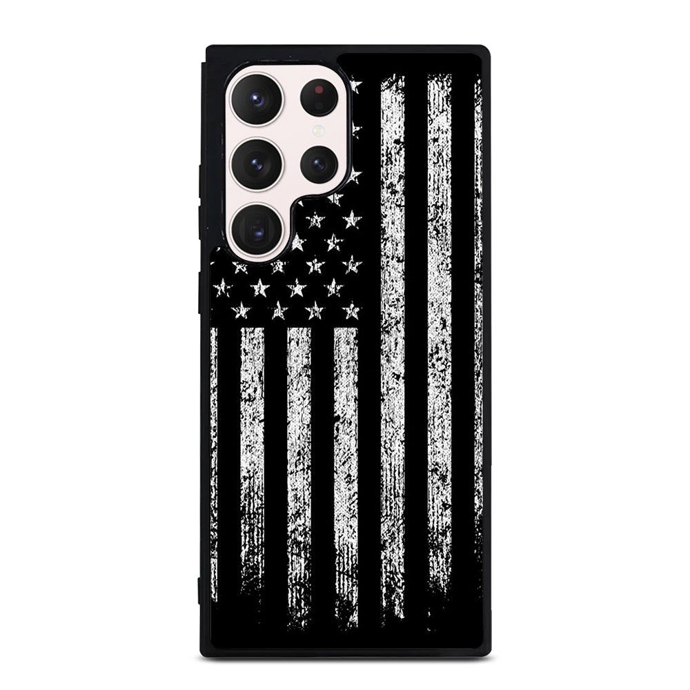AMERICAN FLAG BLACK AND WHITE Samsung Galaxy S23 Ultra Case Cover