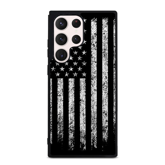 AMERICAN FLAG BLACK AND WHITE Samsung Galaxy S23 Ultra Case Cover