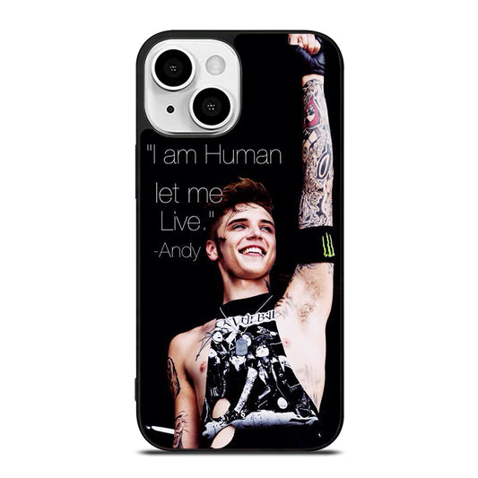 ANDY BIERSACK BLACK VEIL BRIDES QUOTE iPhone 13 Mini Case Cover