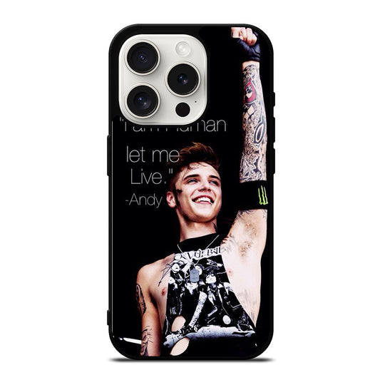 ANDY BIERSACK BLACK VEIL BRIDES QUOTE iPhone 15 Pro Case Cover