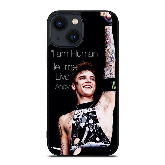 ANDY BIERSACK BLACK VEIL BRIDES QUOTE iPhone 14 Plus Case Cover
