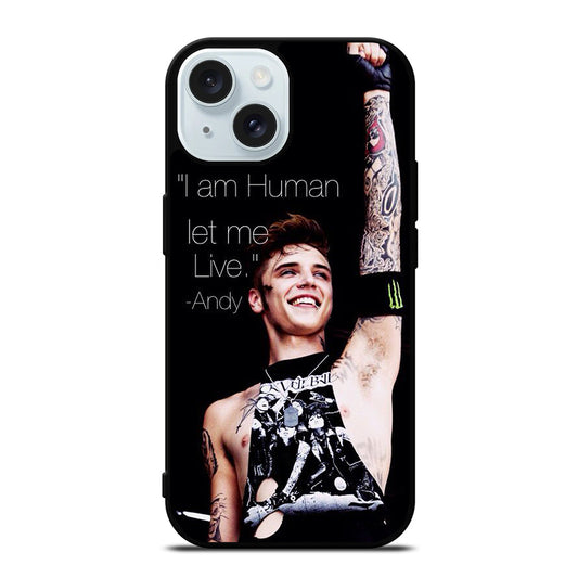 ANDY BIERSACK BLACK VEIL BRIDES QUOTE iPhone 15 Case Cover