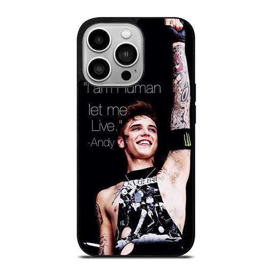 ANDY BIERSACK BLACK VEIL BRIDES QUOTE iPhone 14 Pro Case Cover