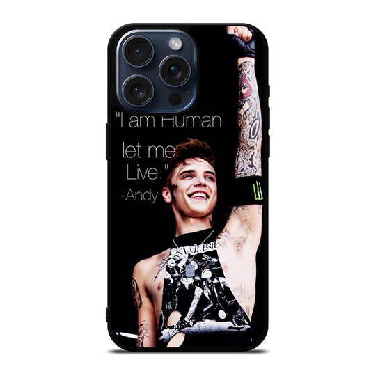 ANDY BIERSACK BLACK VEIL BRIDES QUOTE iPhone 15 Pro Max Case Cover