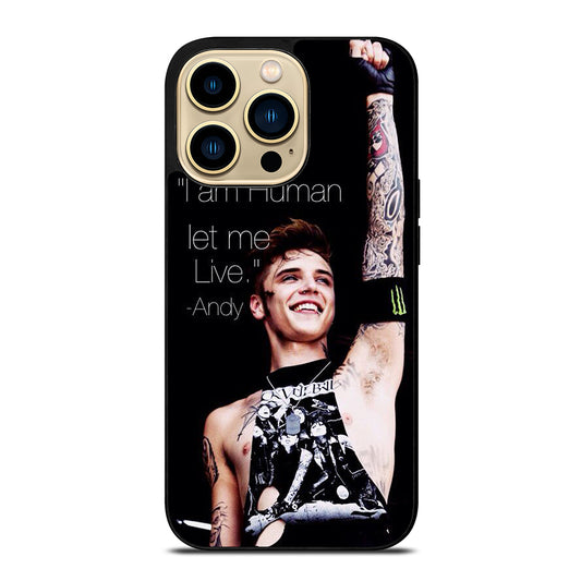 ANDY BIERSACK BLACK VEIL BRIDES QUOTE iPhone 14 Pro Max Case Cover