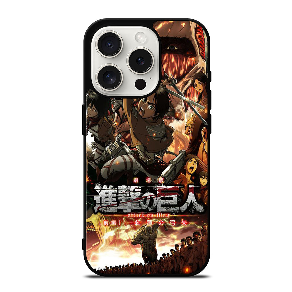 ANIME ATTACK ON TITAN CHARACTER iPhone 15 Pro Case Cover