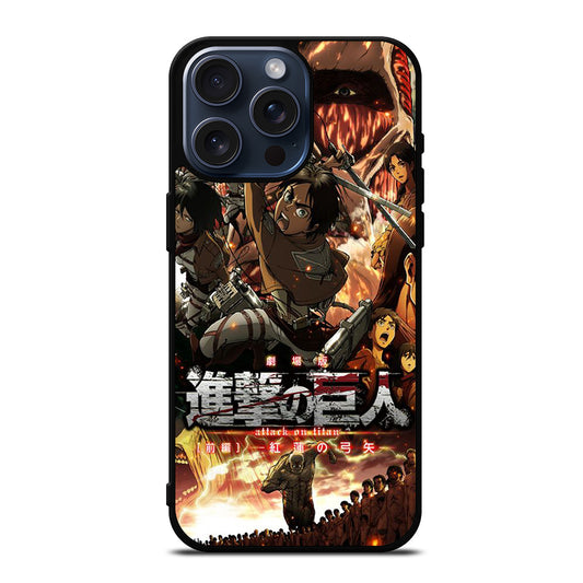 ANIME ATTACK ON TITAN CHARACTER iPhone 15 Pro Max Case Cover
