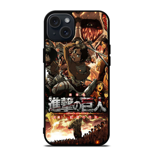 ANIME ATTACK ON TITAN CHARACTER iPhone 15 Plus Case Cover