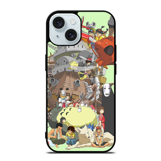 ANIME STUDIO GHIBLI ALL CARACTER iPhone 15 Case Cover