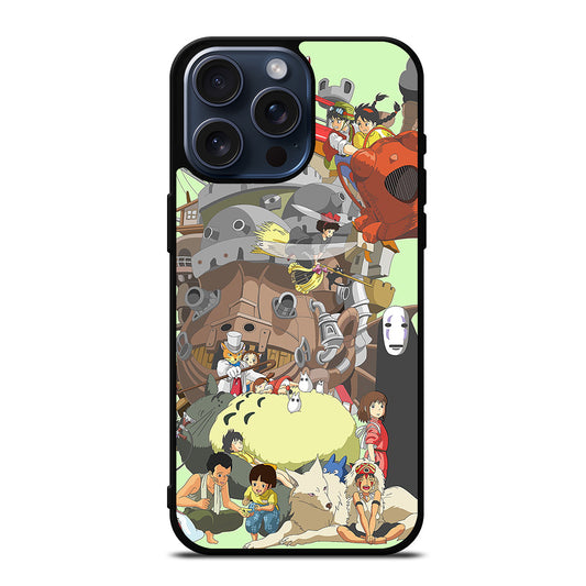 ANIME STUDIO GHIBLI ALL CARACTER iPhone 15 Pro Max Case Cover