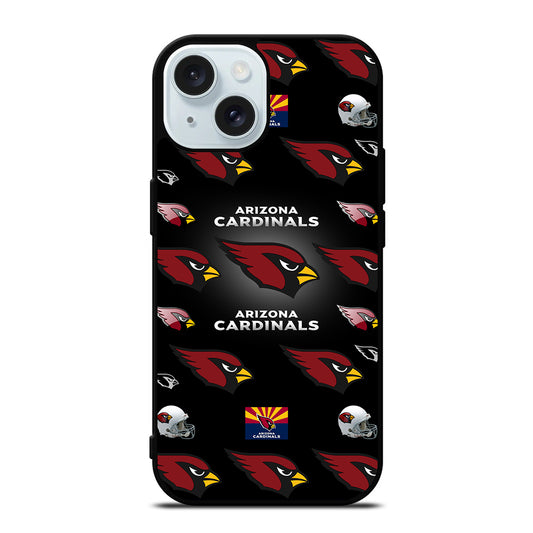 ARIZONA CARDINALS PATTERN LOGO iPhone 15 Case Cover