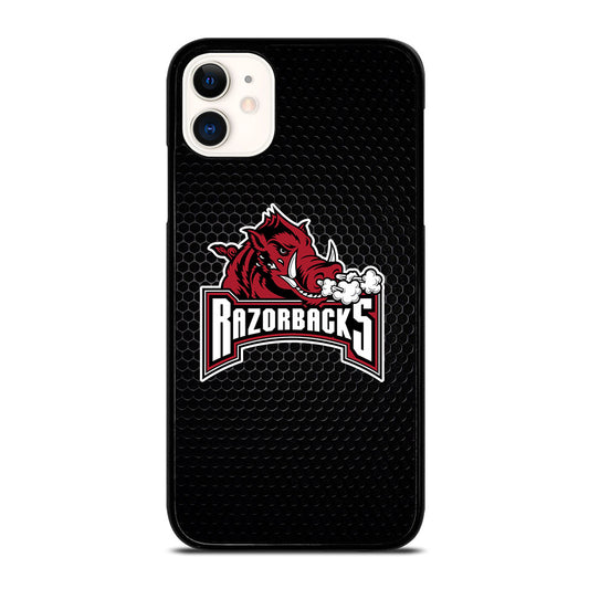 ARKANSAS RAZORBACKS METAL LOGO iPhone 11 Case Cover