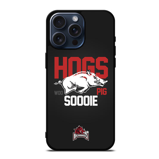 ARKANSAS RAZORBACKS HOGS WOO PIG SOODIE iPhone 15 Pro Max Case Cover