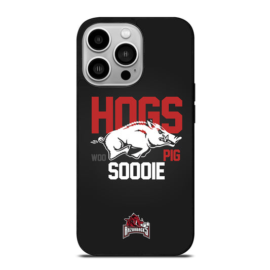 ARKANSAS RAZORBACKS HOGS WOO PIG SOODIE iPhone 14 Pro Case Cover