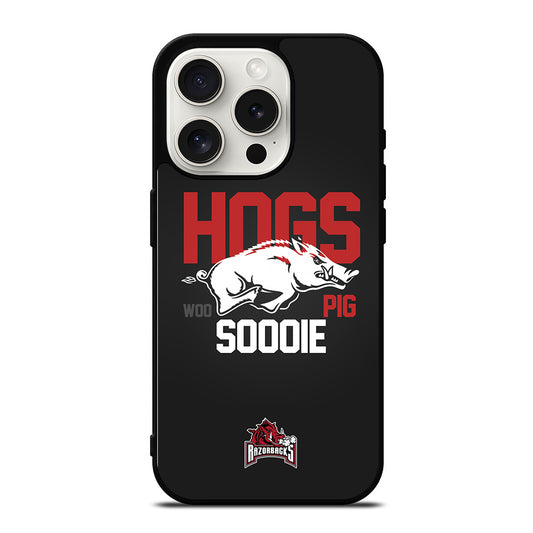 ARKANSAS RAZORBACKS HOGS WOO PIG SOODIE iPhone 15 Pro Case Cover