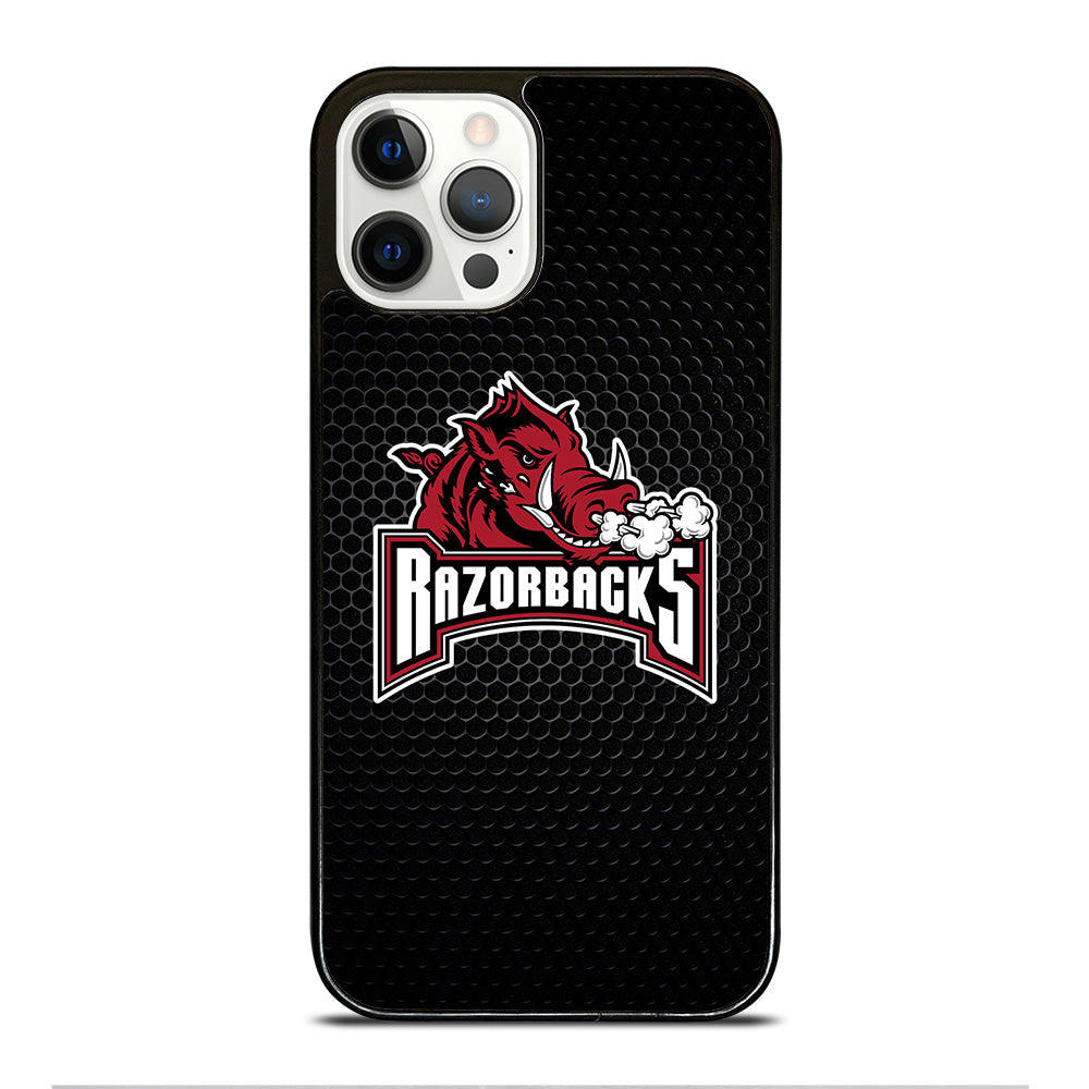 ARKANSAS RAZORBACKS METAL LOGO iPhone 12 Pro Case Cover