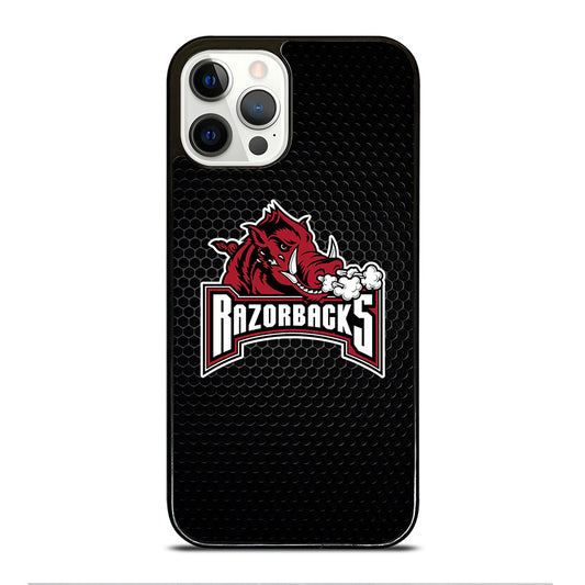 ARKANSAS RAZORBACKS METAL LOGO iPhone 12 Pro Case Cover