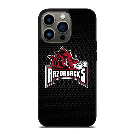 ARKANSAS RAZORBACKS METAL LOGO iPhone 13 Pro Case Cover