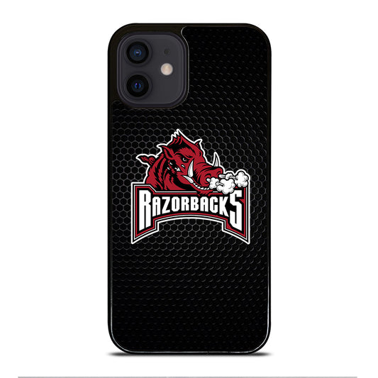 ARKANSAS RAZORBACKS METAL LOGO iPhone 12 Mini Case Cover