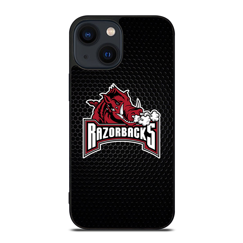 ARKANSAS RAZORBACKS METAL LOGO iPhone 14 Plus Case Cover