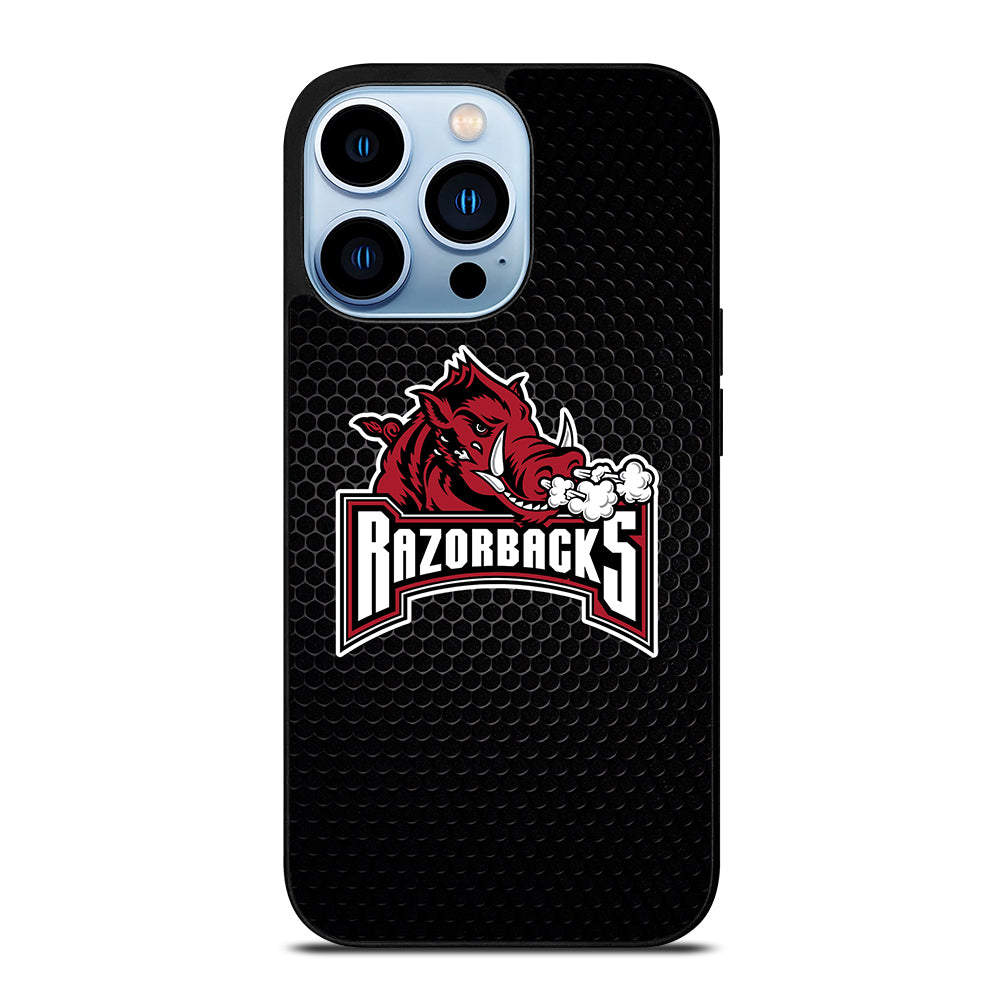 ARKANSAS RAZORBACKS METAL LOGO iPhone 13 Pro Max Case Cover