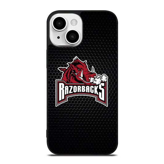 ARKANSAS RAZORBACKS METAL LOGO iPhone 13 Mini Case Cover