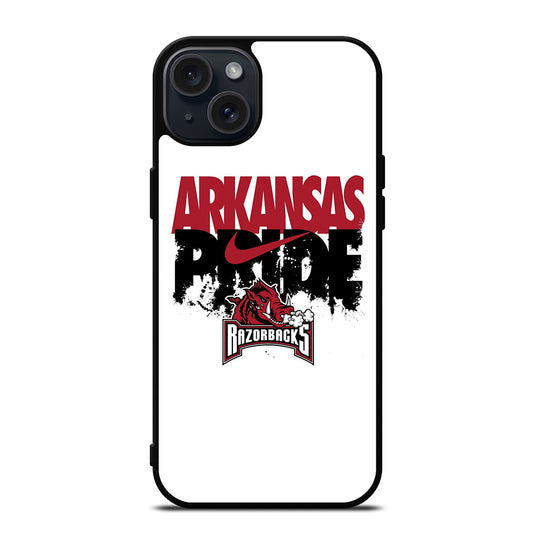 ARKANSAS RAZORBACKS PRIDE LOGO iPhone 15 Plus Case Cover