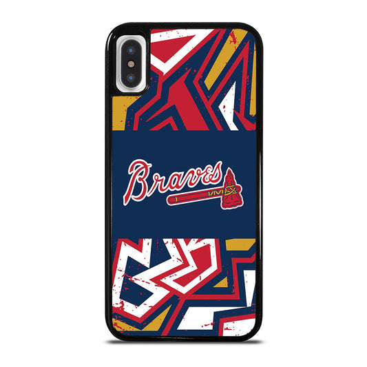 ATLANTA BRAVES ART LOGO 2 iPhone X / XS Case Cover