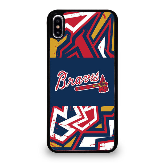 ATLANTA BRAVES ART LOGO 2 iPhone XS Max Case Cover