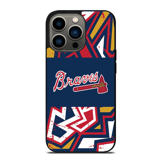 ATLANTA BRAVES ART LOGO 2 iPhone 13 Pro Case Cover