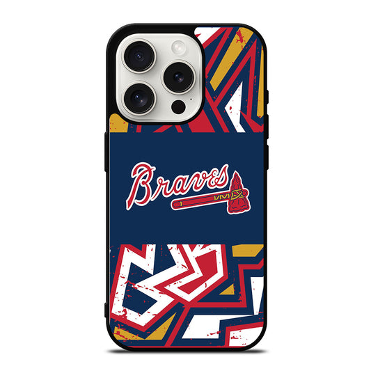 ATLANTA BRAVES ART LOGO 2 iPhone 15 Pro Case Cover