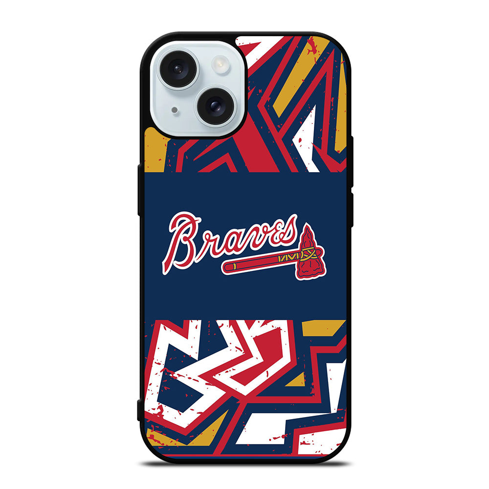 ATLANTA BRAVES ART LOGO 2 iPhone 15 Case Cover