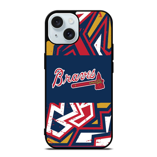 ATLANTA BRAVES ART LOGO 2 iPhone 15 Case Cover