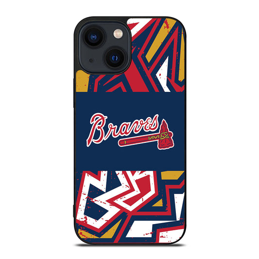 ATLANTA BRAVES ART LOGO 2 iPhone 14 Plus Case Cover