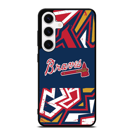 ATLANTA BRAVES ART LOGO 2 Samsung Galaxy S24 Case Cover