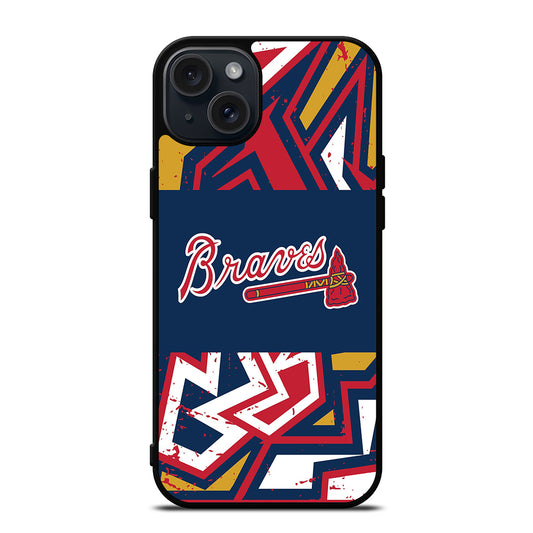ATLANTA BRAVES ART LOGO 2 iPhone 15 Plus Case Cover