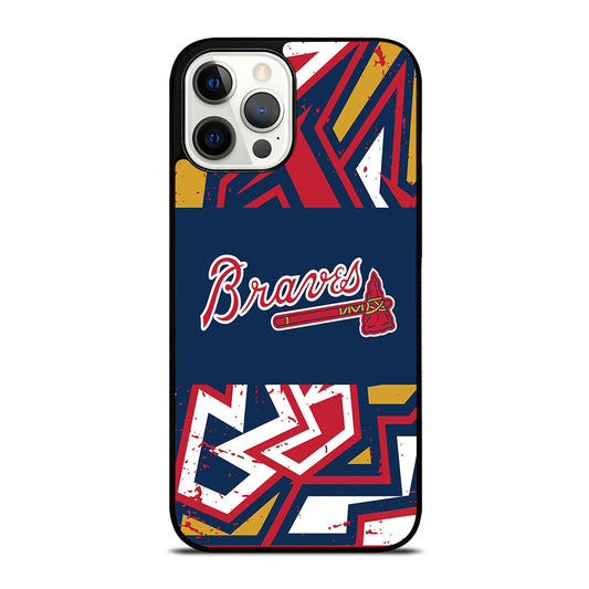 ATLANTA BRAVES ART LOGO 2 iPhone 12 Pro Max Case Cover